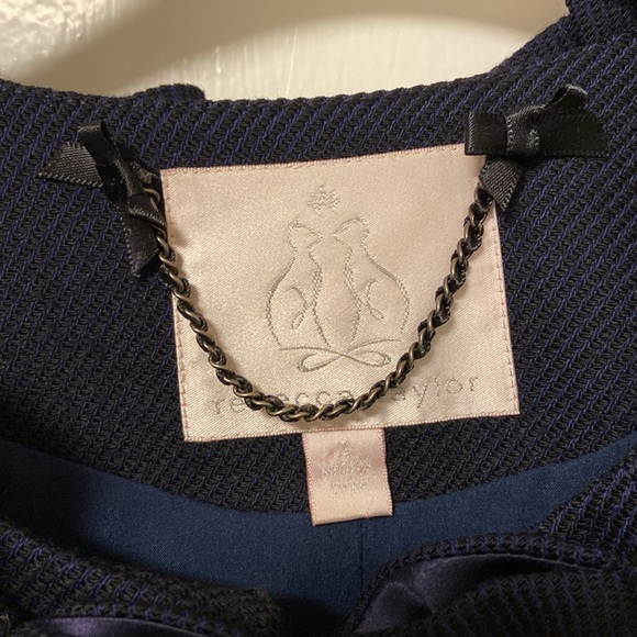 Rebecca Taylor Blazer with Bows - Navy - Size 2 - Picture 5 of 8